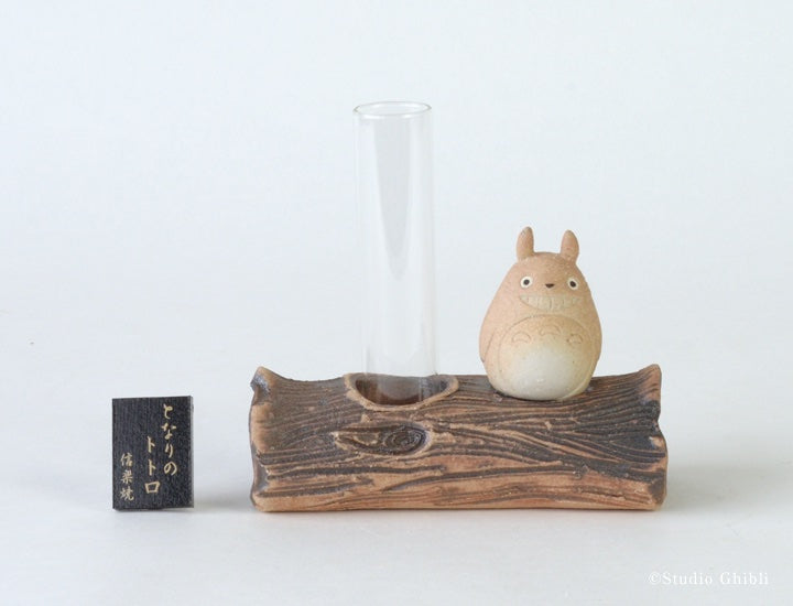 信楽焼 明山窯 となりのトトロ 信楽焼一輪挿し 置物 陶器 ジブリ トトロ インテリア