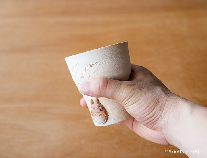 となりのトトロ 信楽焼フリーカップ(白) 陶器 ジブリ トトロ コップ