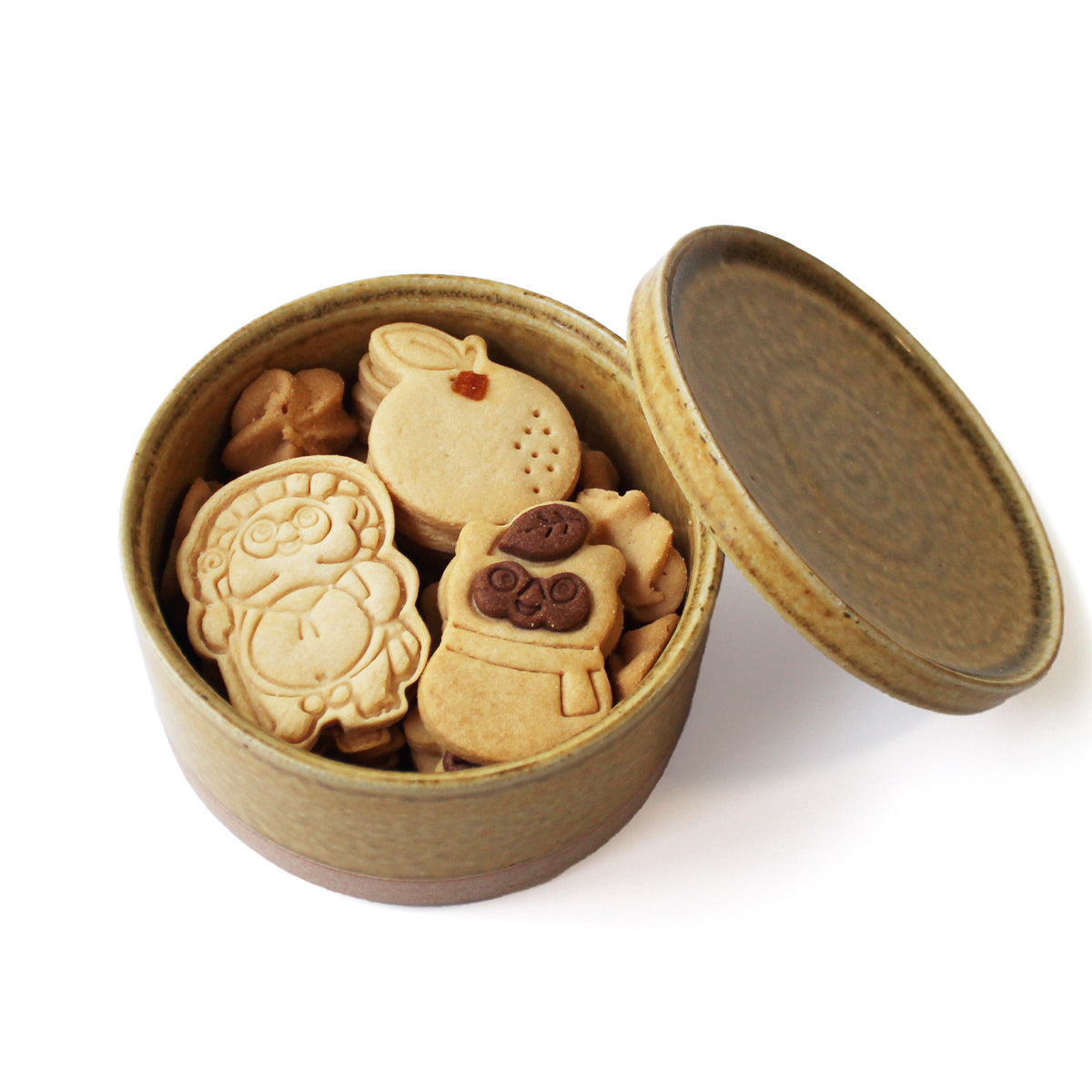 信楽焼に入ったたぬきクッキー イエロー – OQRUSTORE