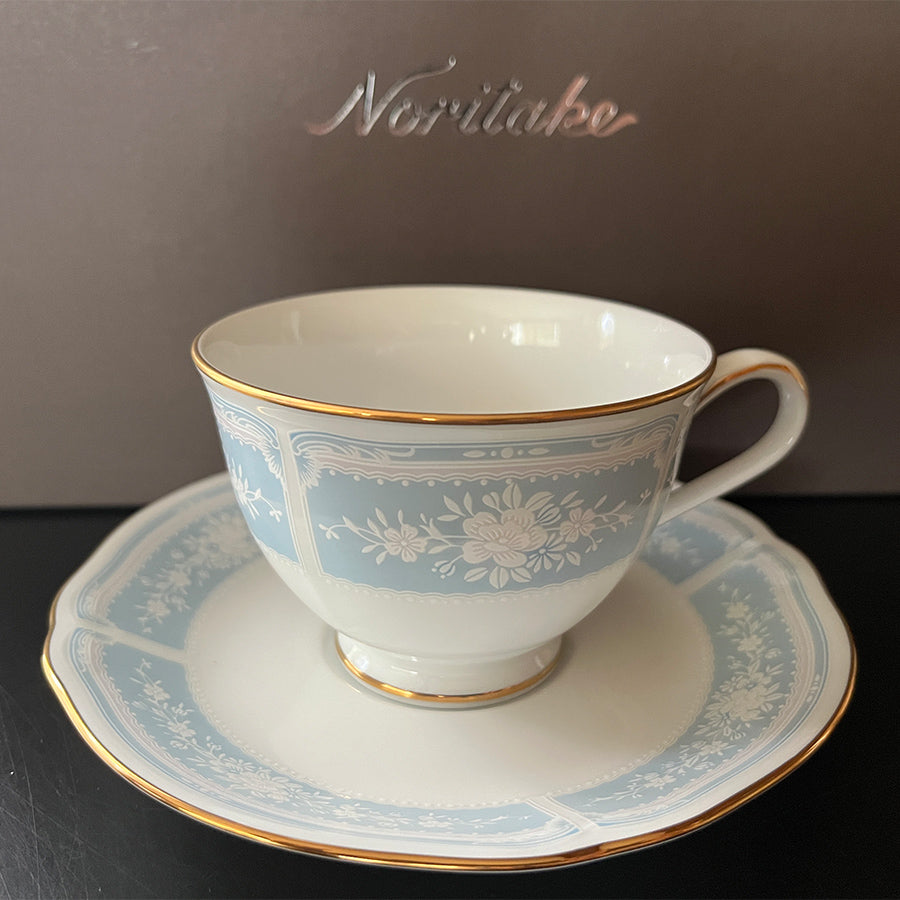 Noritake 蕾絲木金杯碟 5 件套