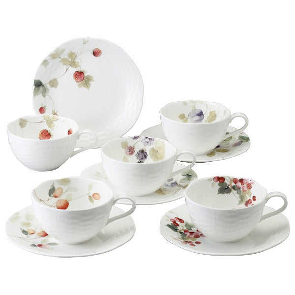 NARUMI Lucy Garden 什錦茶具與咖啡具(5 件)杯碟套裝