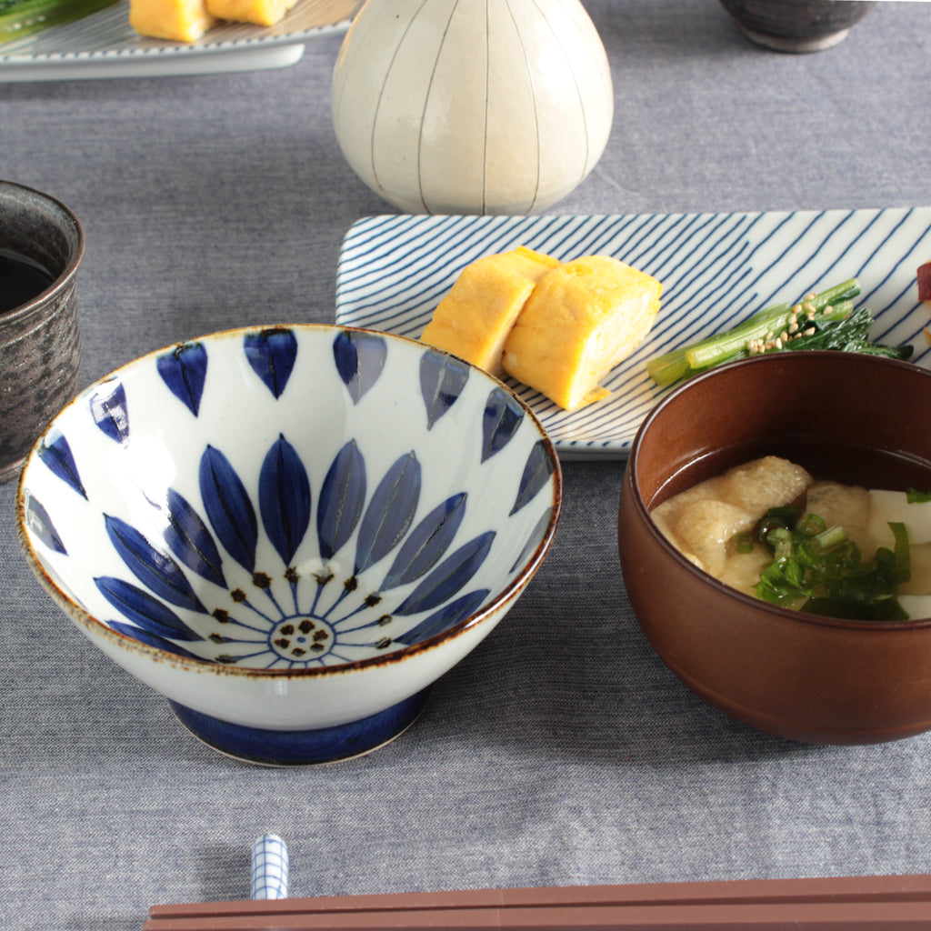 小賀釜 波佐見燒 藍花 情侶茶碗組