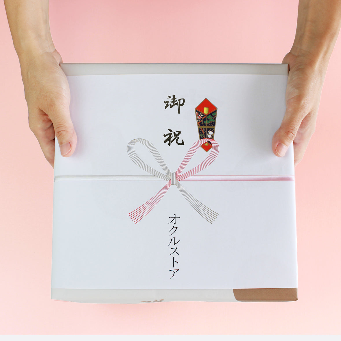 西海陶器波佐見燒 Hafuri 長方形盤子,白桃,2 件套