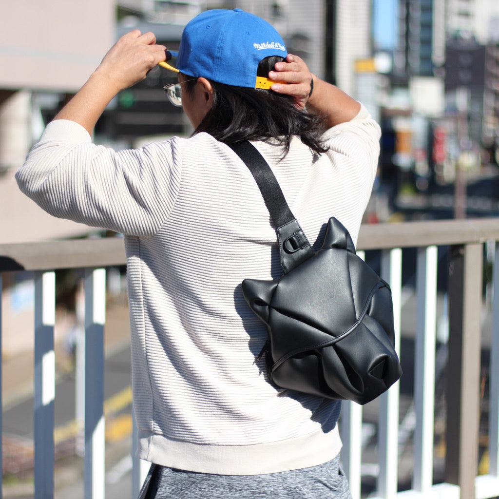 摺紙男屍袋 Origbag 狼包 黑色牛仔布