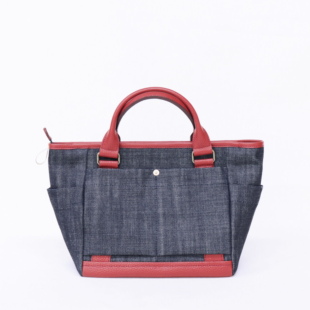 トートバッグ レディース Ancours 井原デニムミニトート