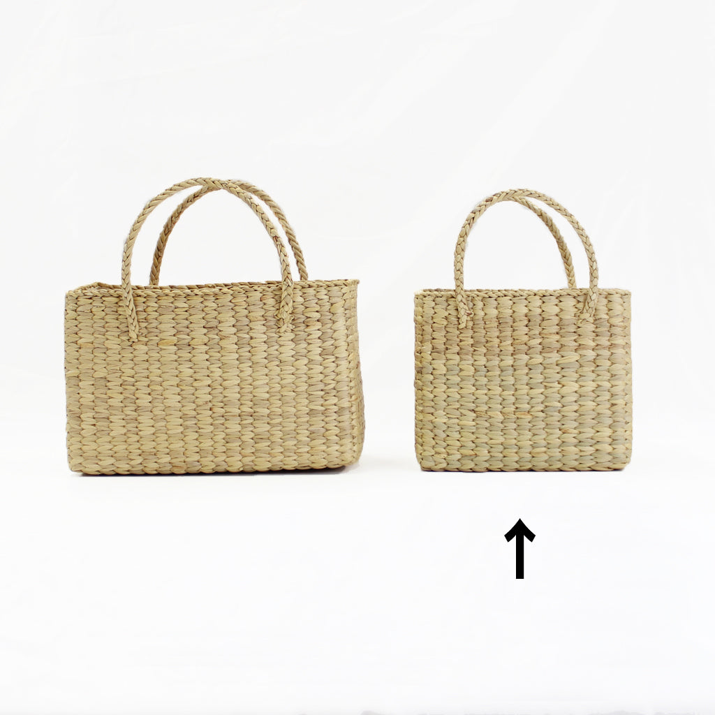 籃子包,方形(小),水葫蘆,手工製作,泰國製造