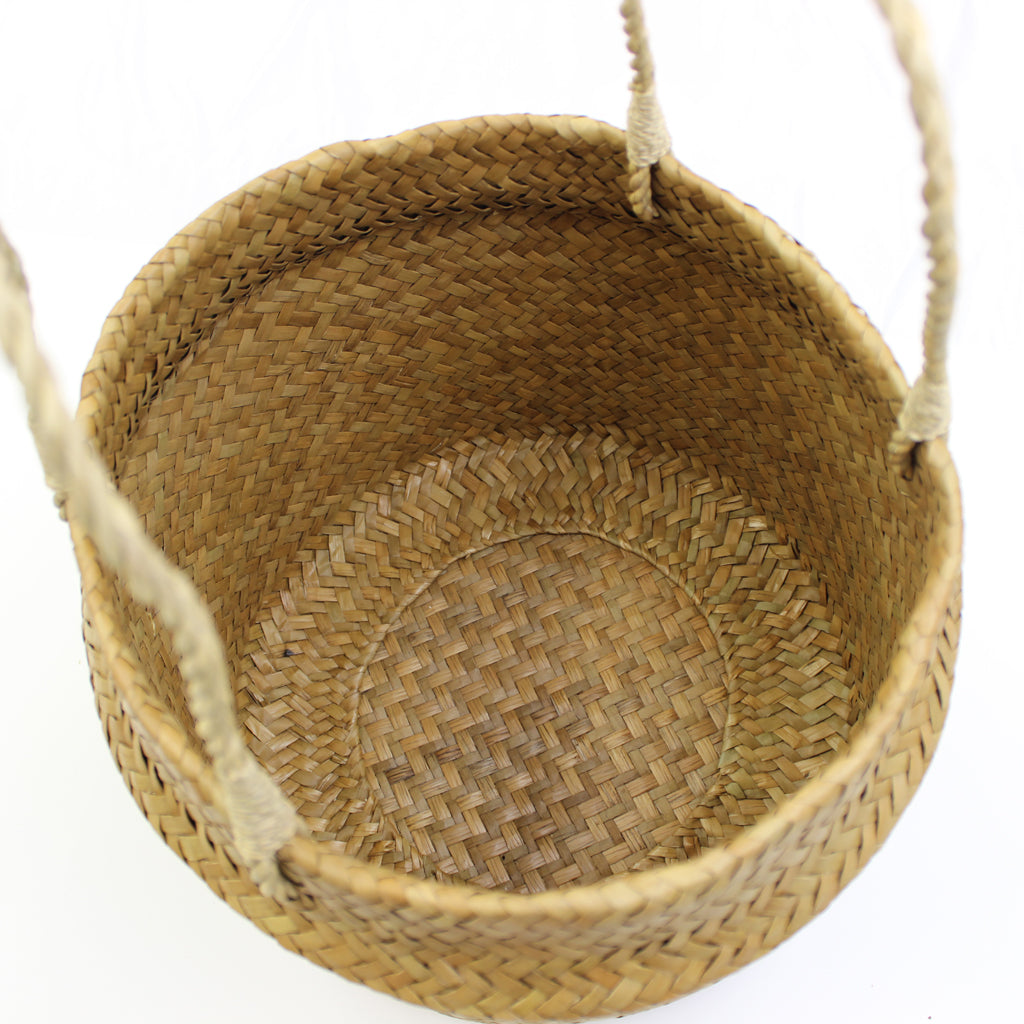 籃子包,圓形(大),水葫蘆,手工製作,泰國製造