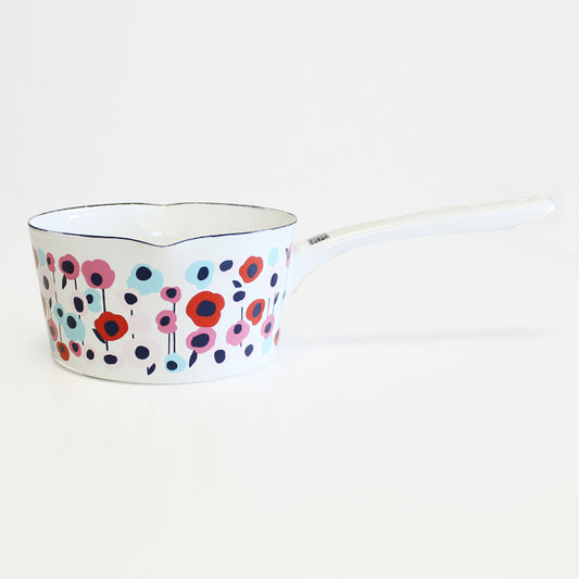 IH対応 豊琺瑯 ホーロー 両口ミルクパン15cm  もこもこおはな