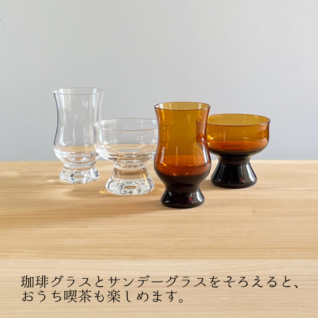 廣田硝子昭與現代咖啡杯 BYRON 琥珀色透明