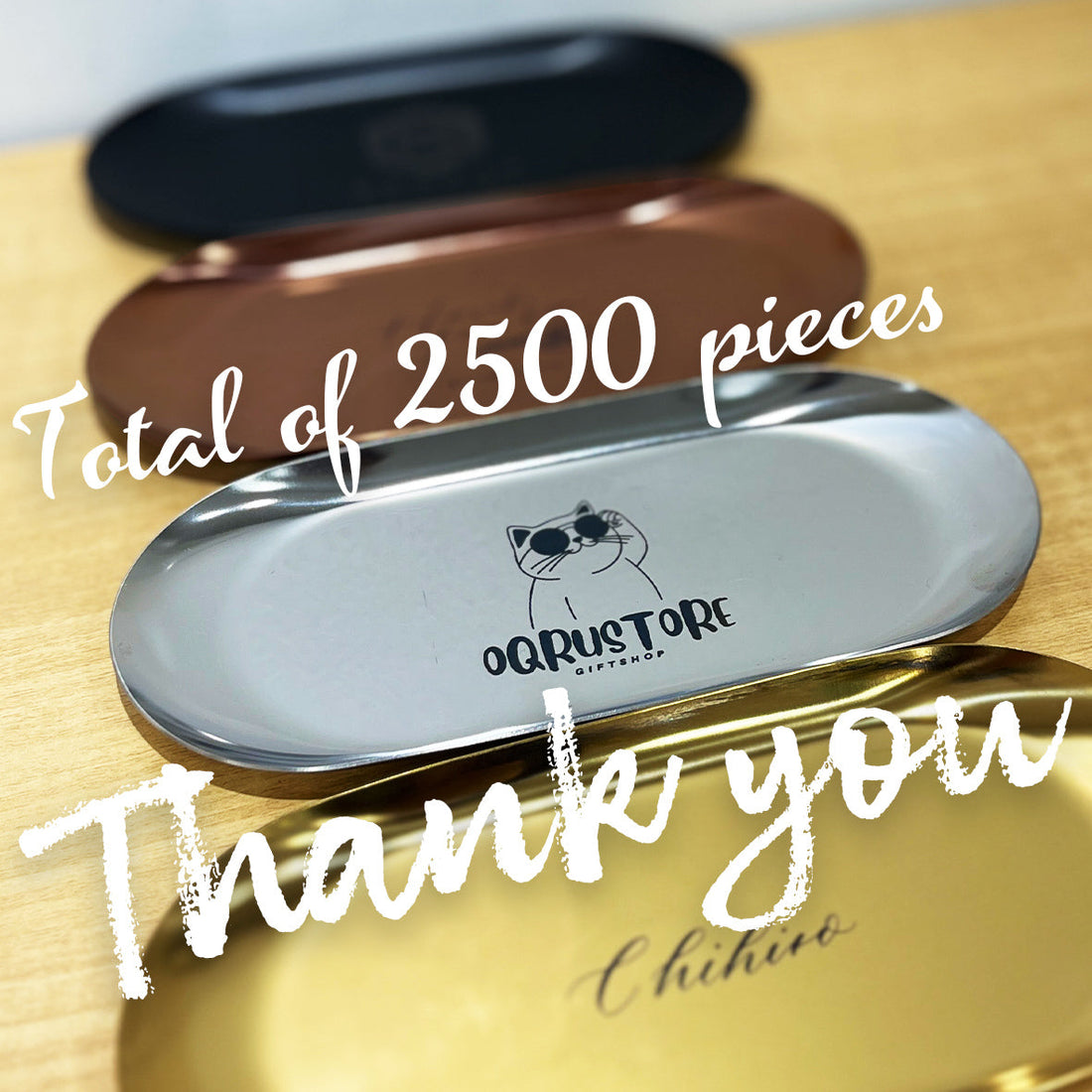 お店のロゴが入るキャッシュトレイ、累計販売2,500枚を突破