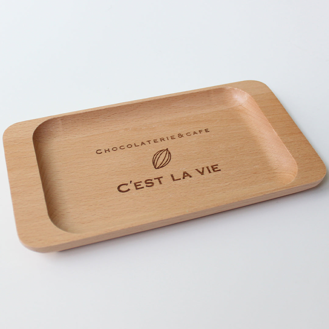 お店のロゴが入る 木製キャッシュトレイ OQRU"WOODEN"PLATES