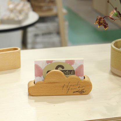 お店のロゴが入る カード立て 雲型