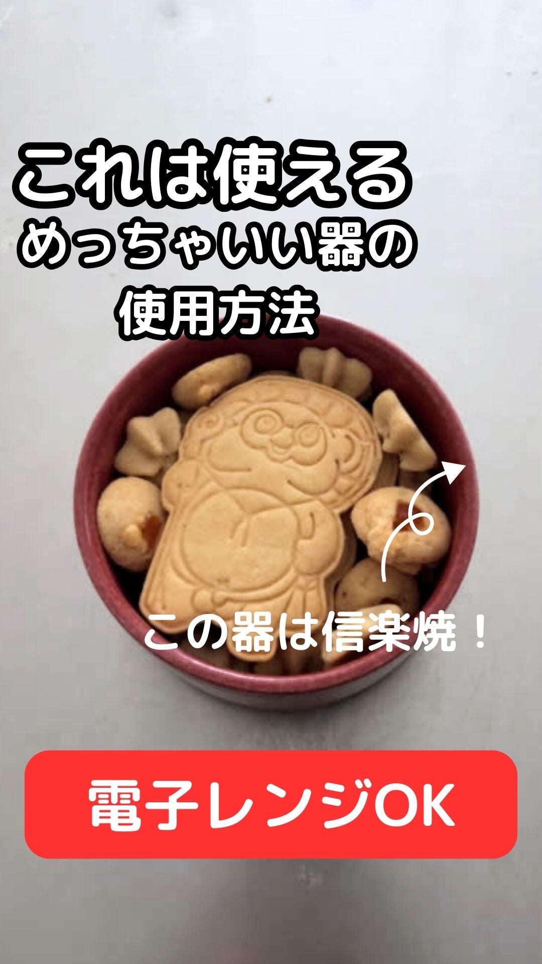 信楽焼に入ったたぬきクッキー