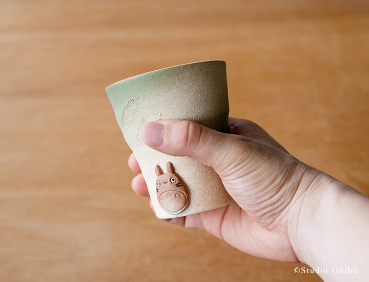 となりのトトロ 信楽焼フリーカップ(緑) 陶器 ジブリ トトロ コップ