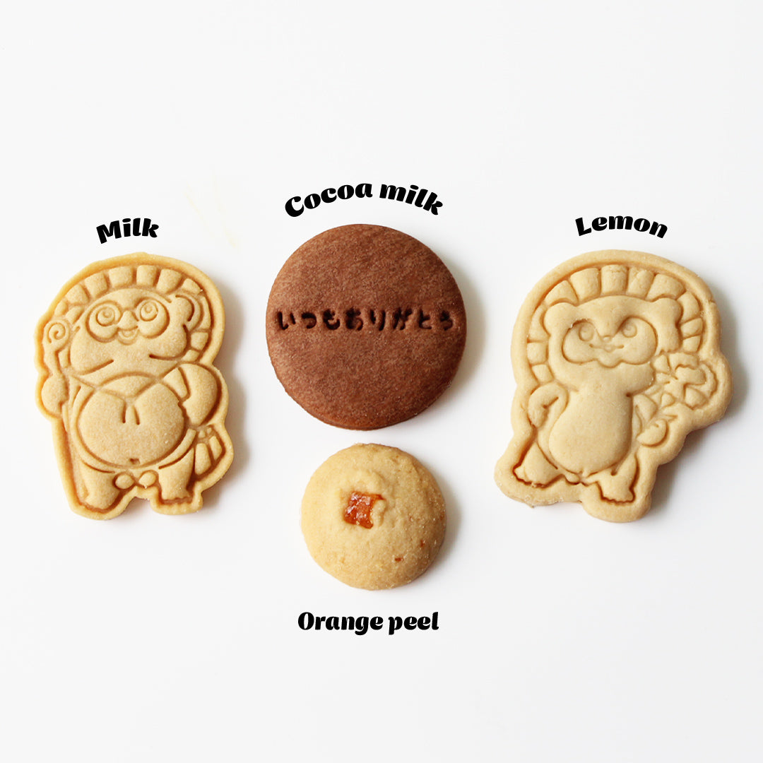 信楽焼に入ったたぬきクッキー母の日バージョンのクッキーの種類